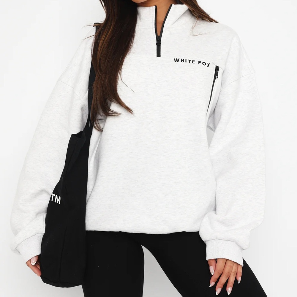 ✨White Fox Boutique Where Did You Go Zip Front Sweater✨